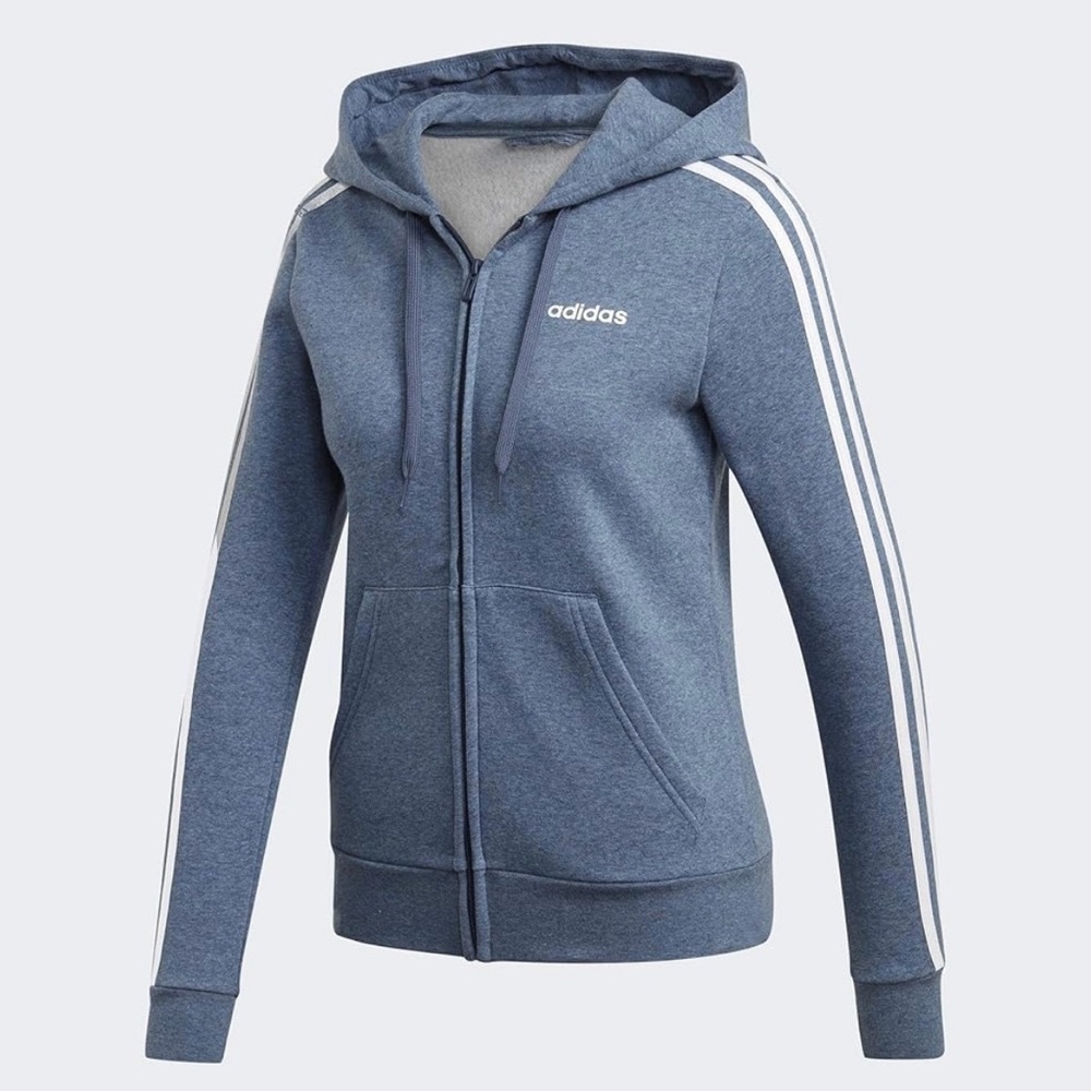 Adidas Essentials 3-Stripe Full-Zip Hoodie
